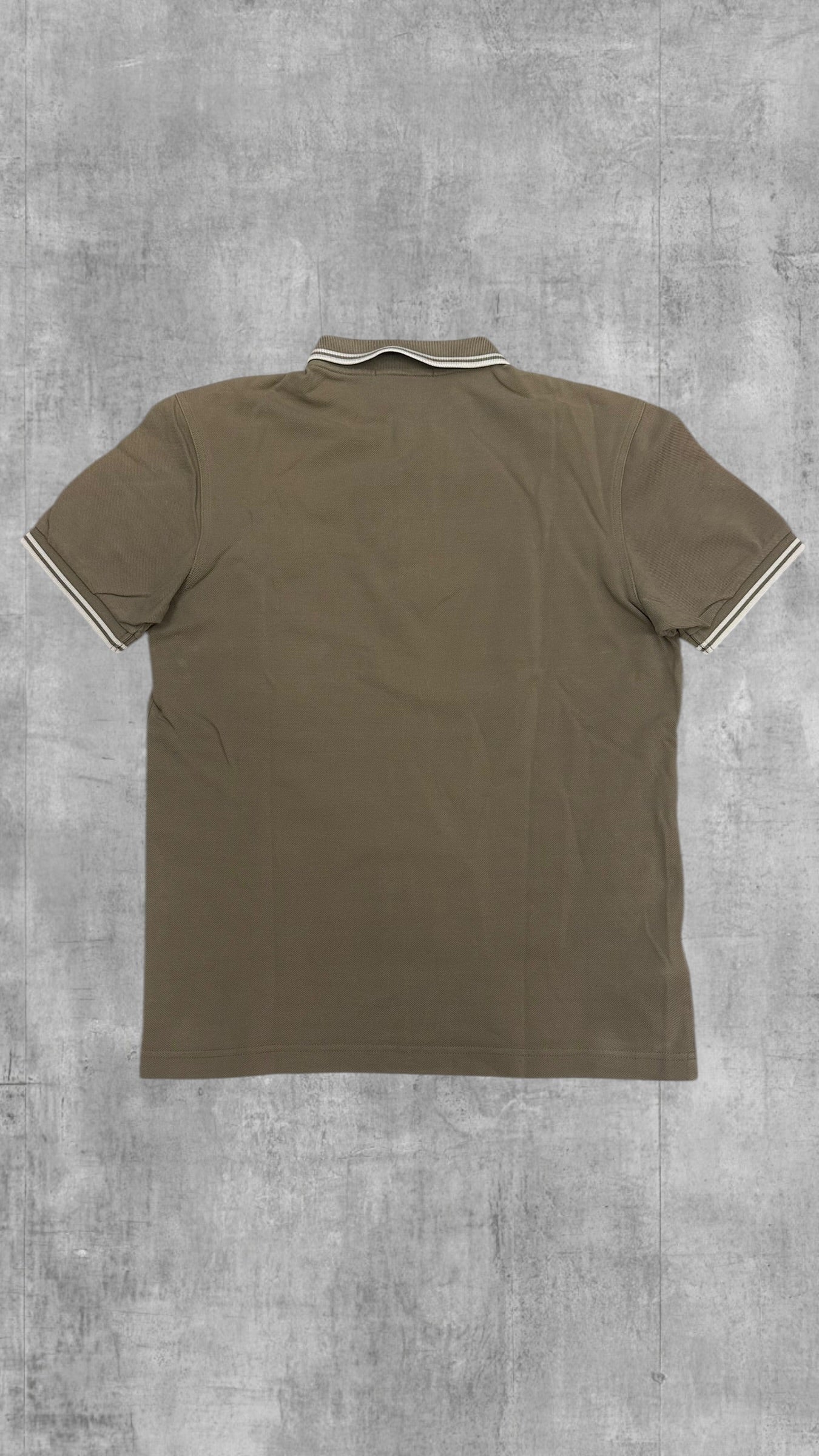 Fred Perry Polo Shirt Beige/ Khaki Weiß S