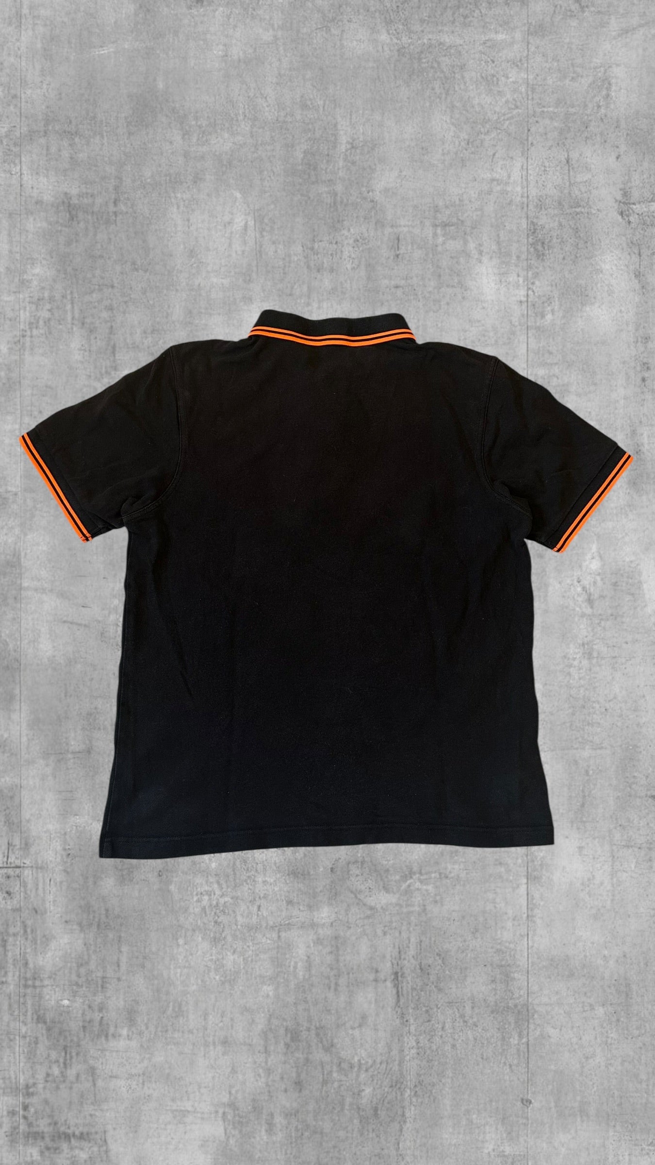 Fred Perry Polo Shirt Schwarz Orange M Slim Fit