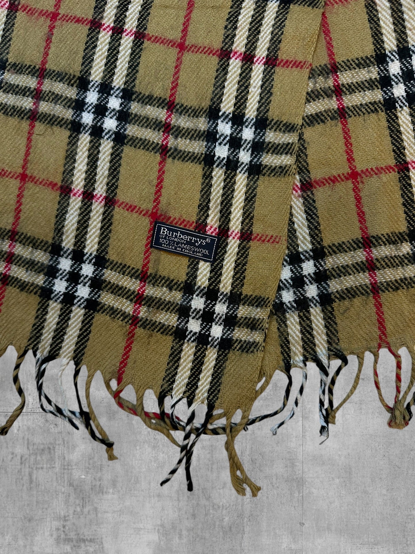 Burberry Schal Camel - Etikett