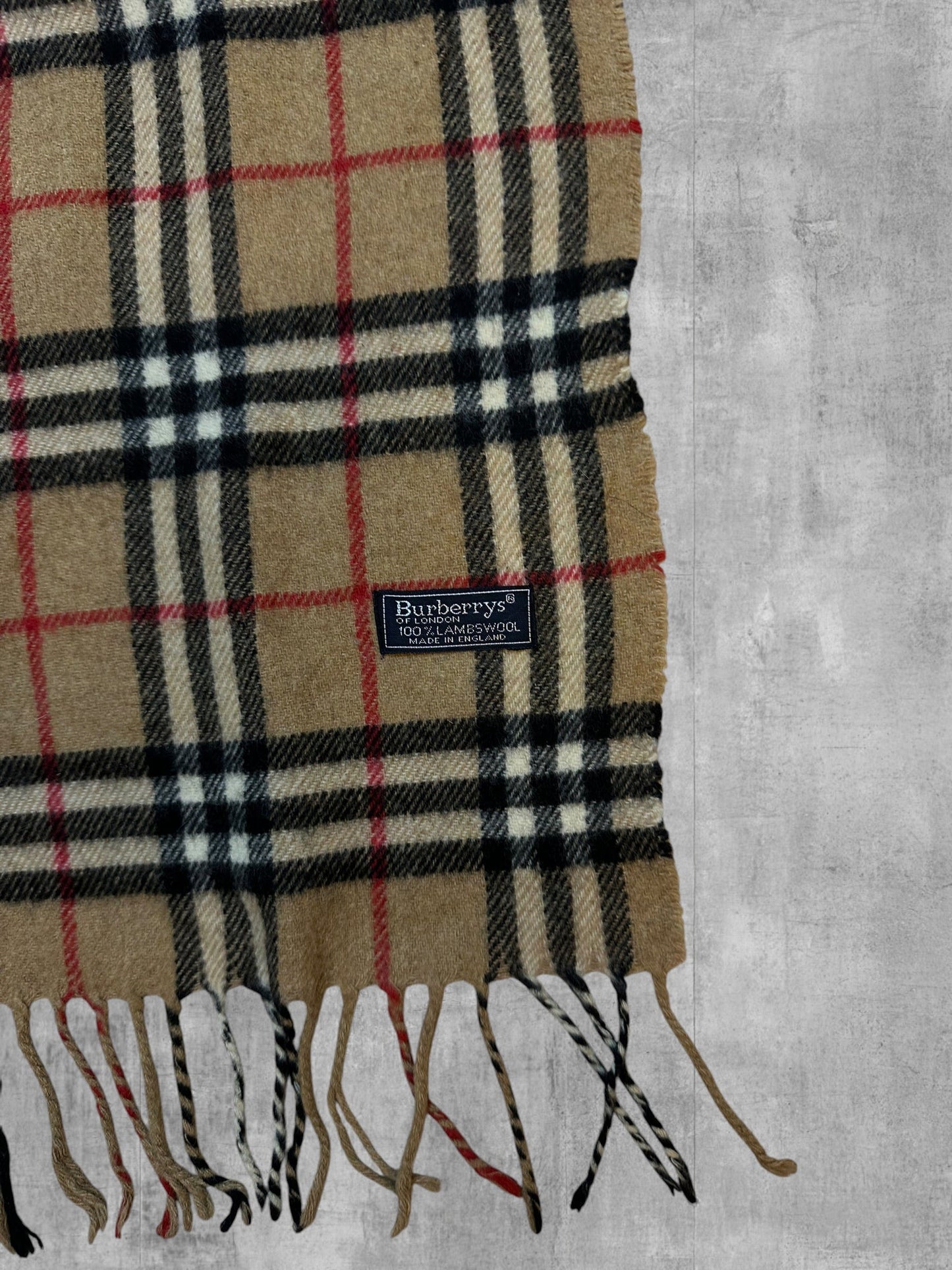 Burberry Schal Camel - Etikett