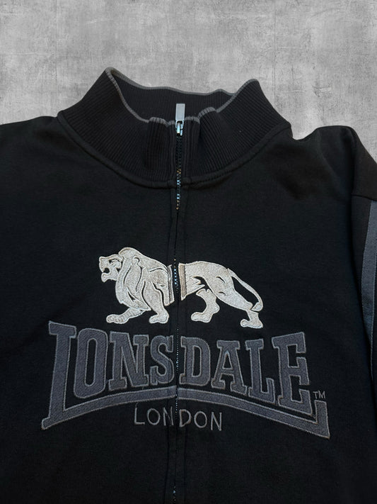 Lonsdale London Training Jacket Black Grey XL