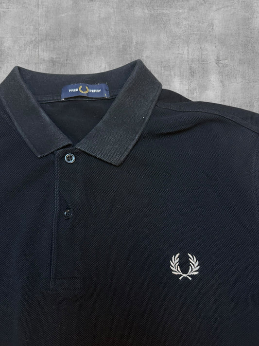 Fred Perry Polo Shirt Black White L