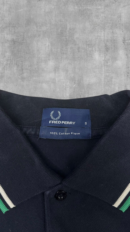 Fred Perry Polo Shirt Schwarz Grün Weiß S