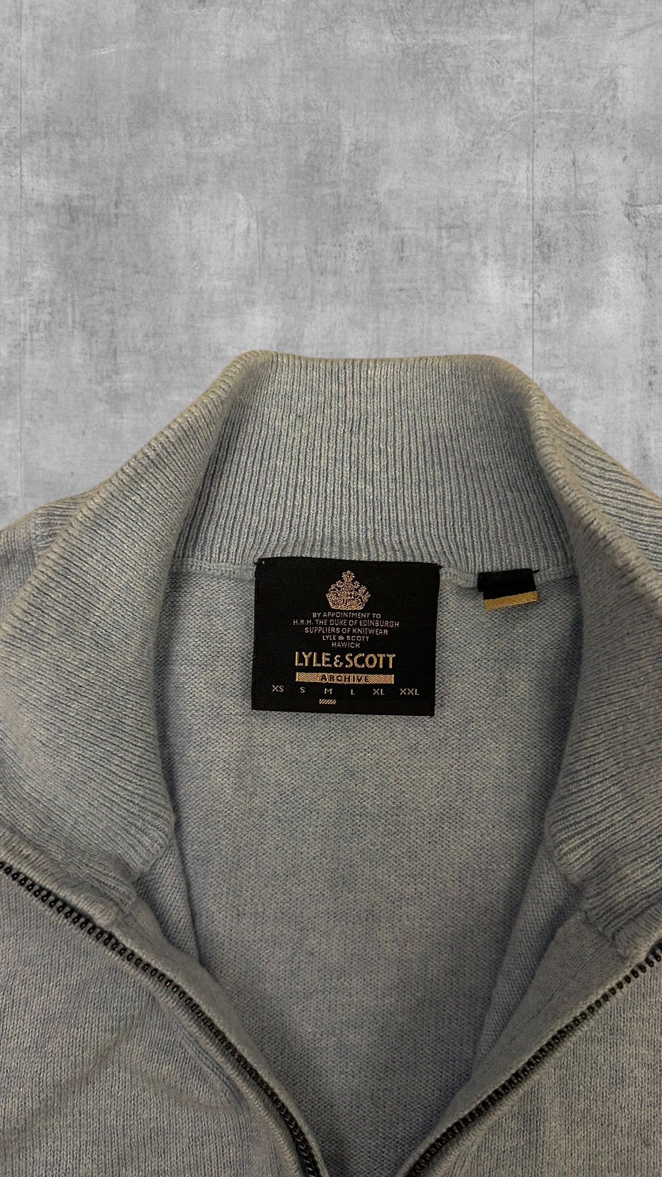 Lyle & Scott Vintage Half/Quarter Zip Pullover Türkis M