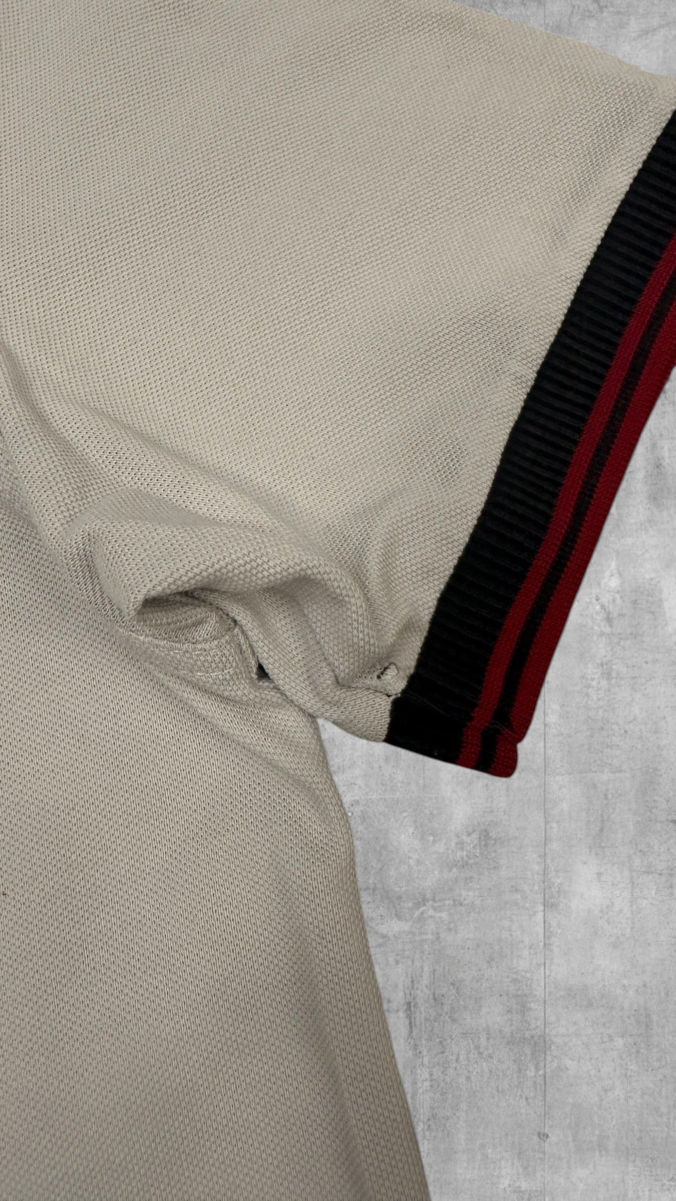 Fred Perry Polo Shirt Weiß Weinrot Schwarz L