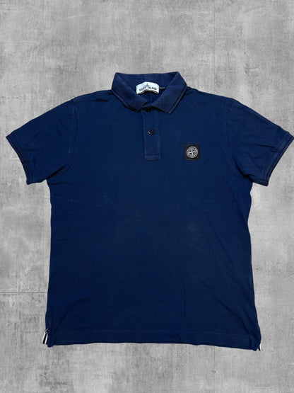 Stone Island Polo Shirt Navy Blau S