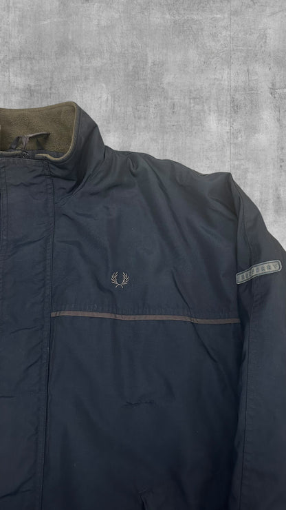 Fred Perry Winterjacke Regenjacke Sofshelljacke Gefüttert Navy Blau L
