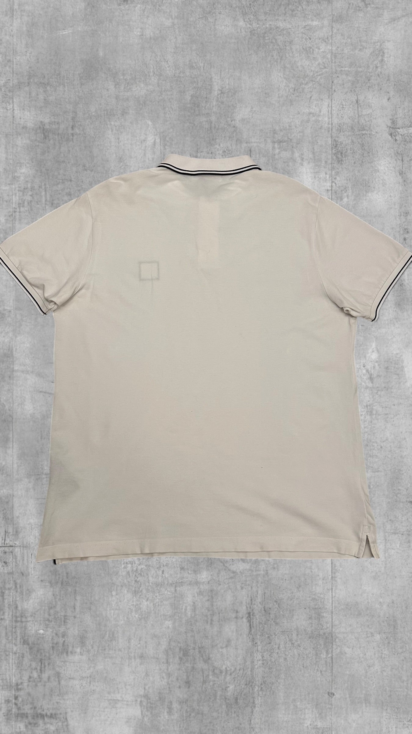 Stone Island Polo Shirt Weiß Schwarz XL