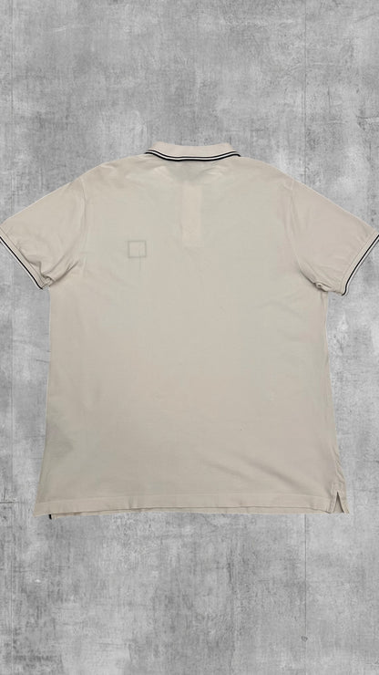 Stone Island Polo Shirt Weiß Schwarz XL