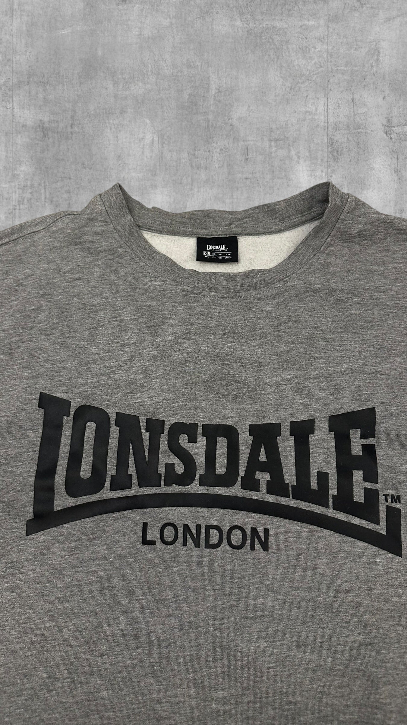 Lonsdale London Sweatshirt Grau Schwarz XL