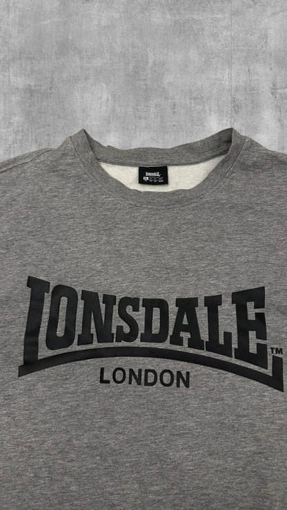 Lonsdale London Sweatshirt Grau Schwarz XL