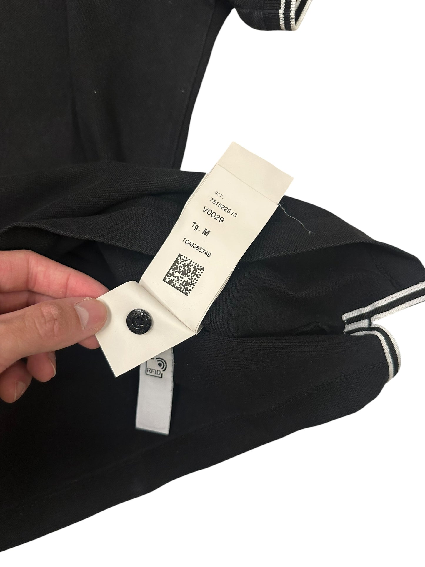 Stone Island Polo Shirt Schwarz Weiß M Slim Fit