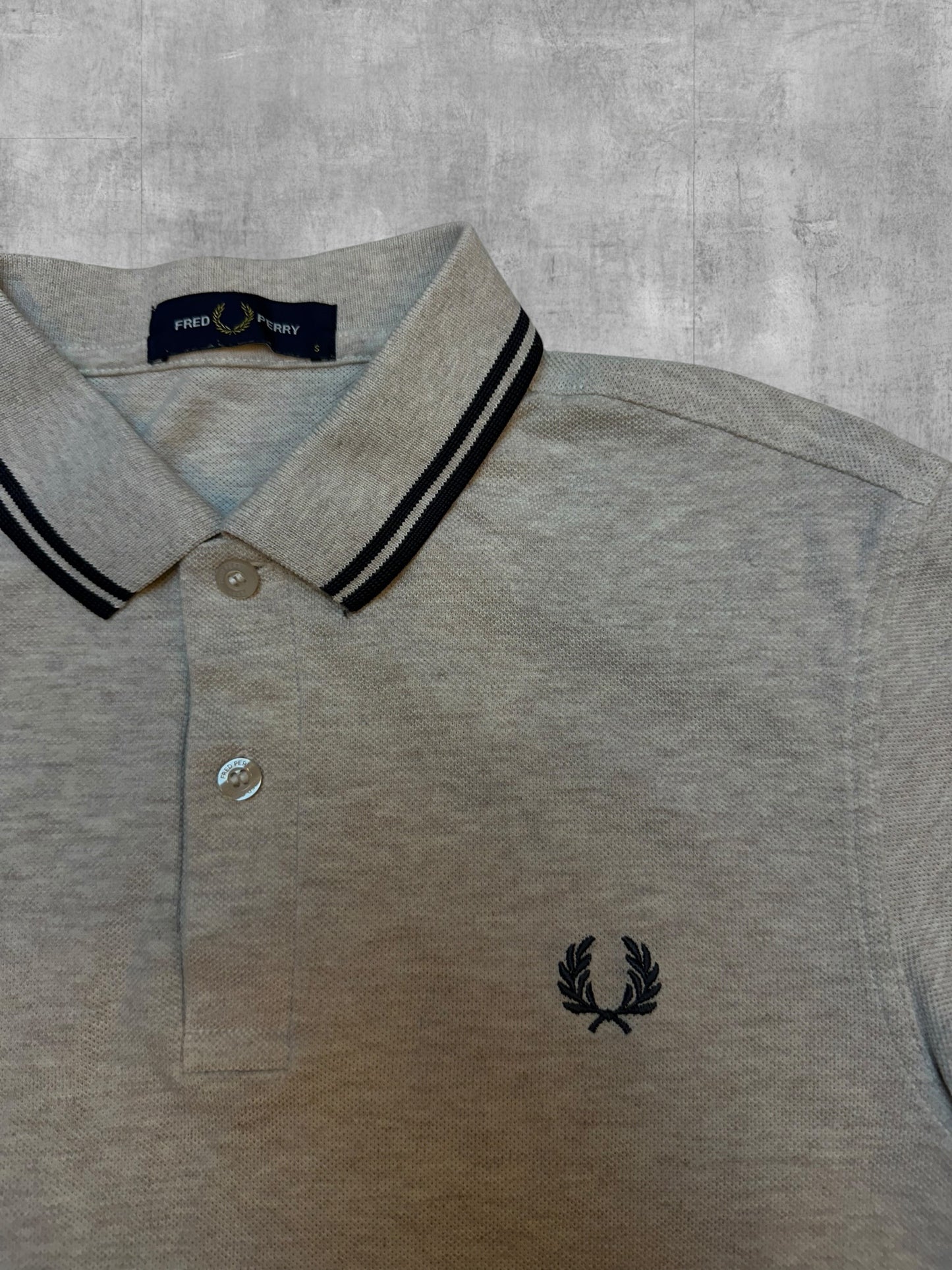 Fred Perry Polo Shirt Grau Schwarz S