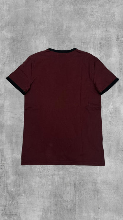 Fred Perry T-Shirt Weinrot Schwarz  S