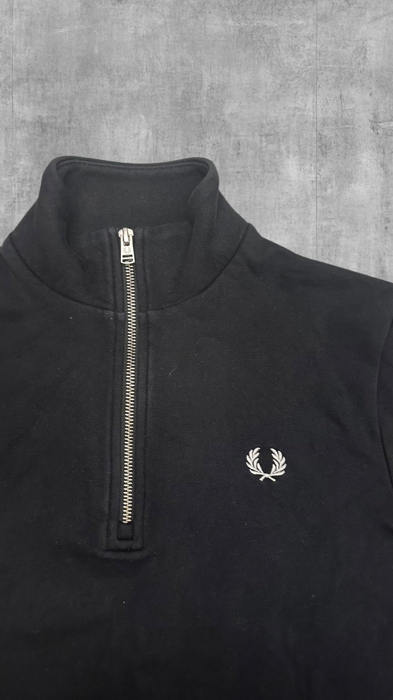 Fred Perry Half zip Pullover Sweatshirt Schwarz S