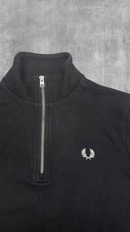 Fred Perry Half zip Pullover Sweatshirt Schwarz S