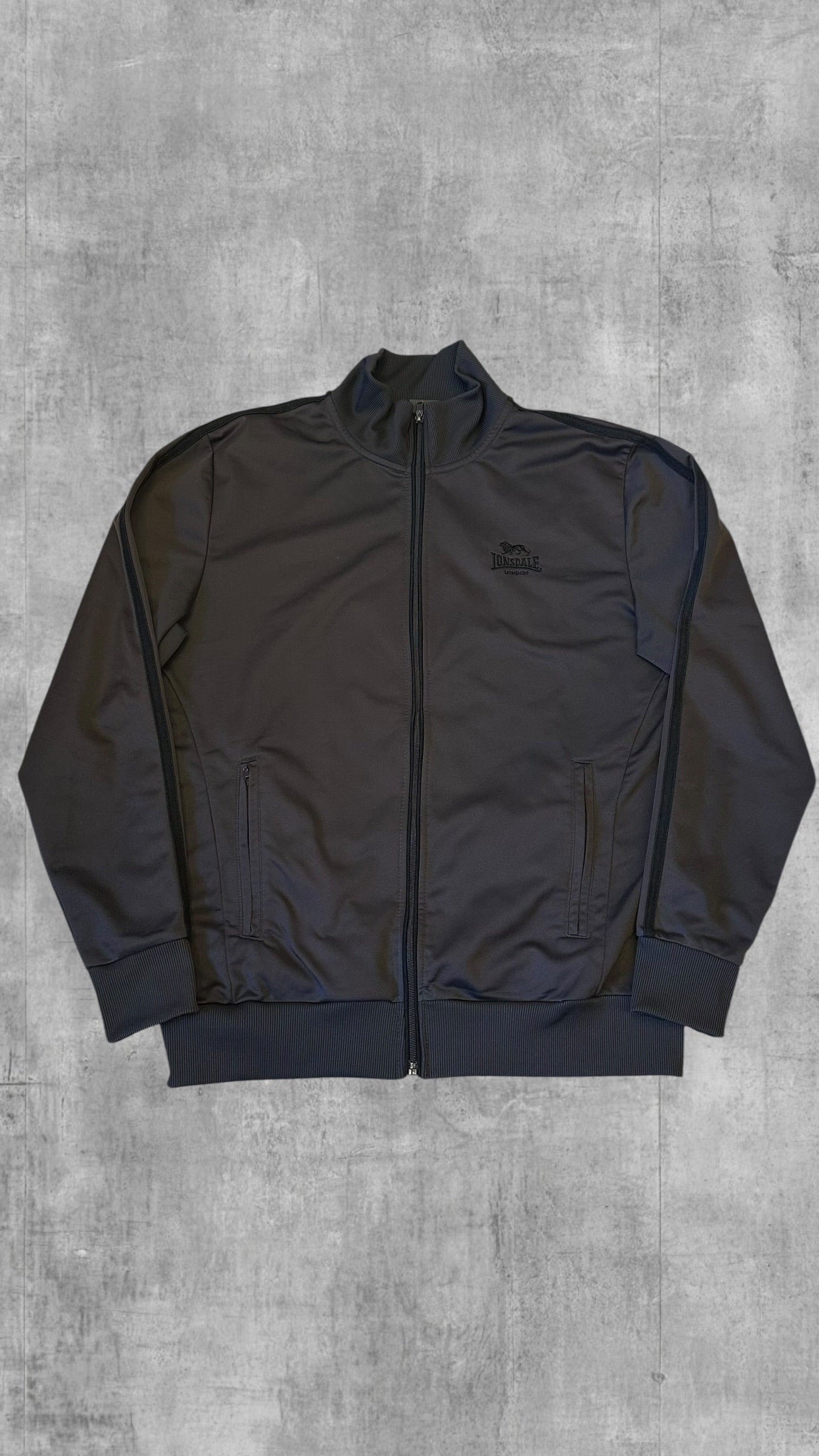 Lonsdale London Trainingsjacke Grau Schwarz M