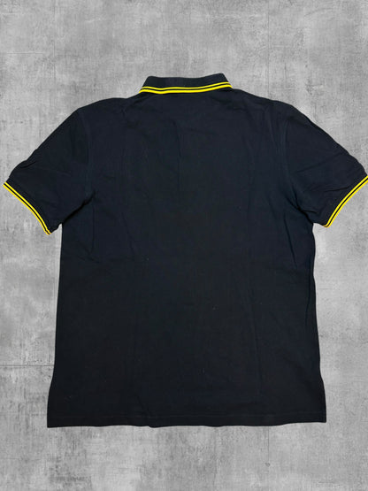 Fred Perry Polo Shirt Schwarz Gelb L