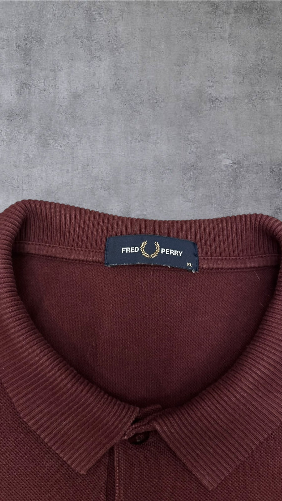 Fred Perry Polo Shirt Bordeaux Rot Schwarz XL