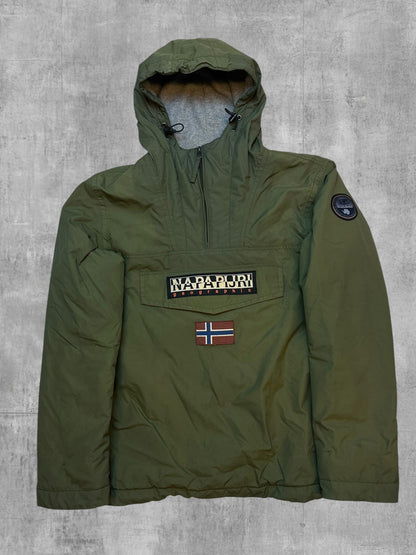 Napapijri Windbreaker Gefüttert Regenjacke Khaki Grün L