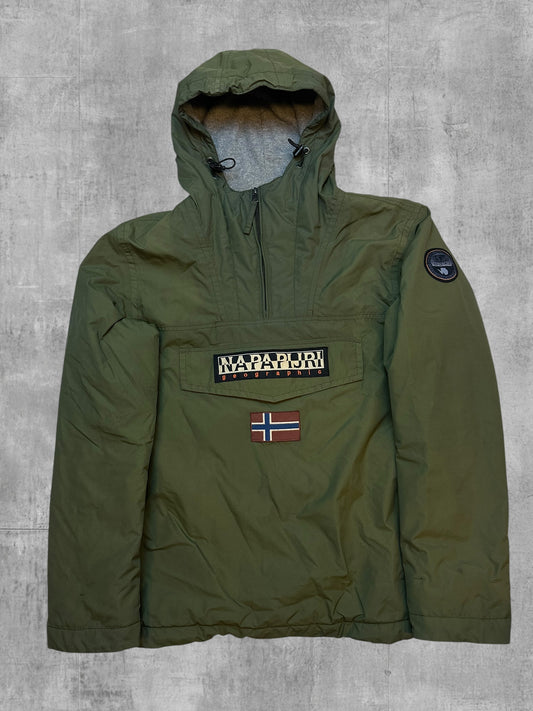 Napapijri Windbreaker Gefüttert Regenjacke Khaki Grün L