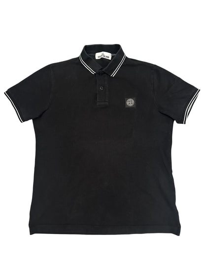 Stone Island Polo Shirt Schwarz Weiß M Slim Fit