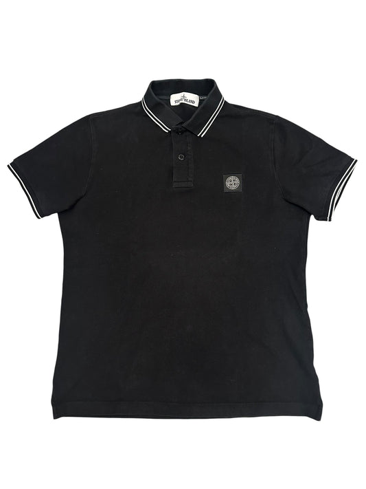 Stone Island Polo Shirt Schwarz Weiß M Slim Fit