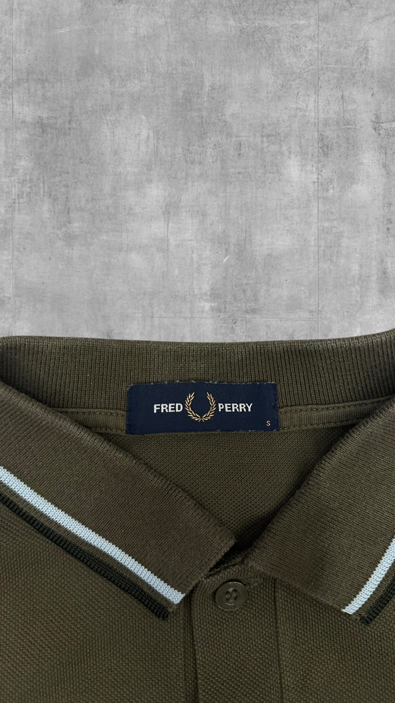Fred Perry Polo Shirt Dunkelgrün Schwarz Weiß S