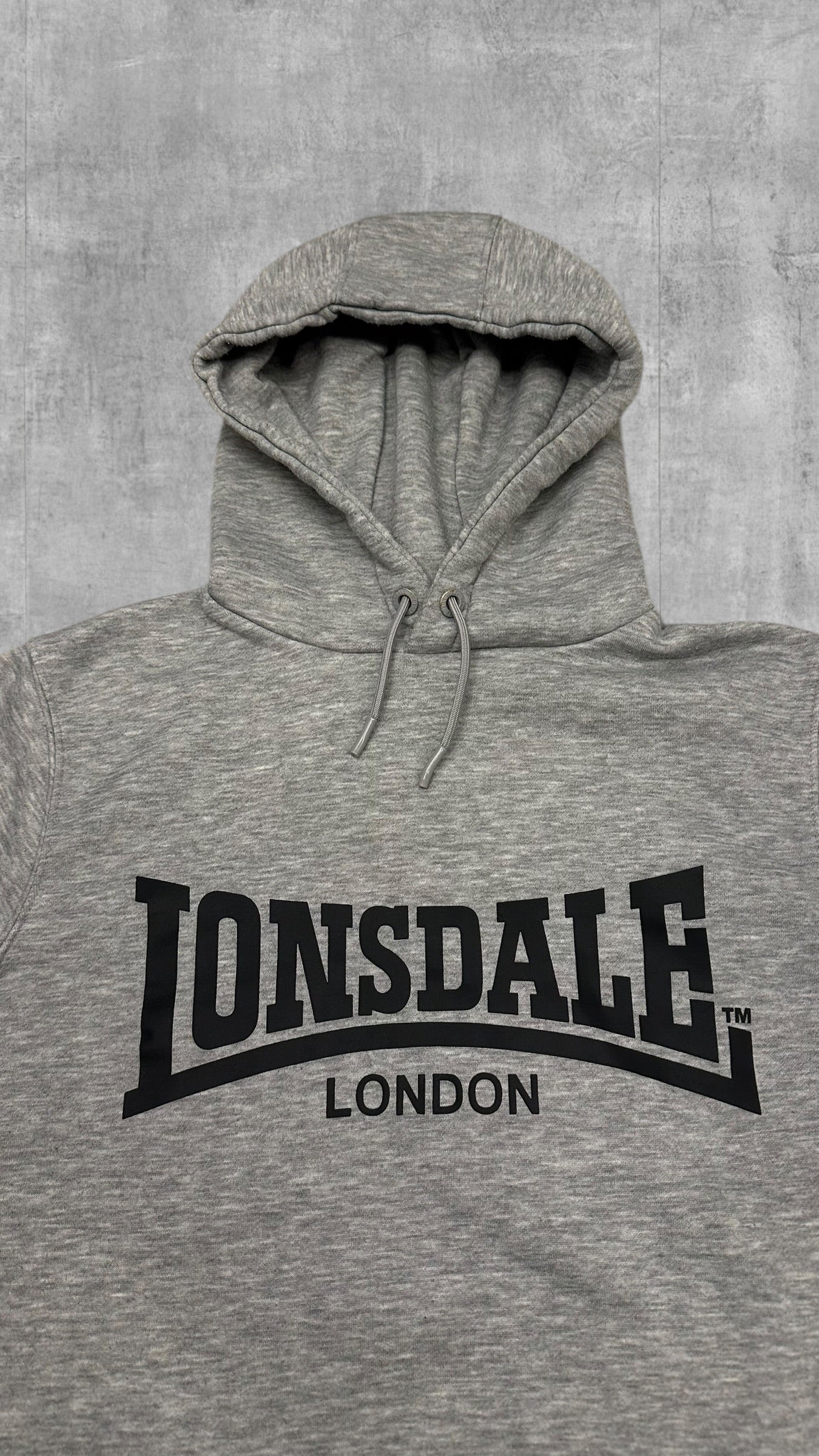 Lonsdale London Hoodie Pullover Grau Schwarz S