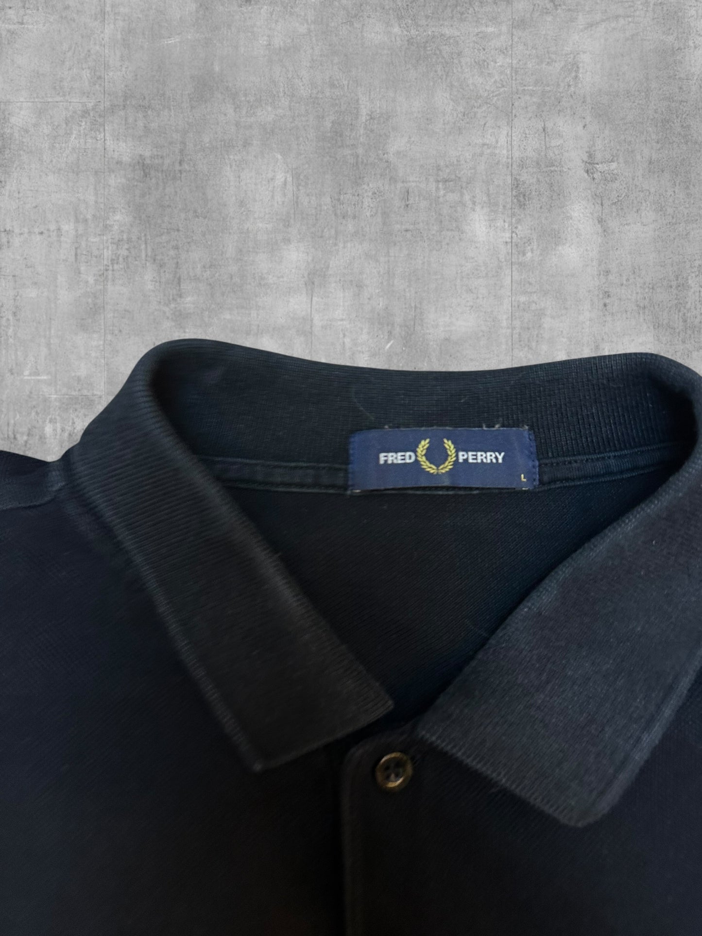 Fred Perry Polo Shirt Schwarz L