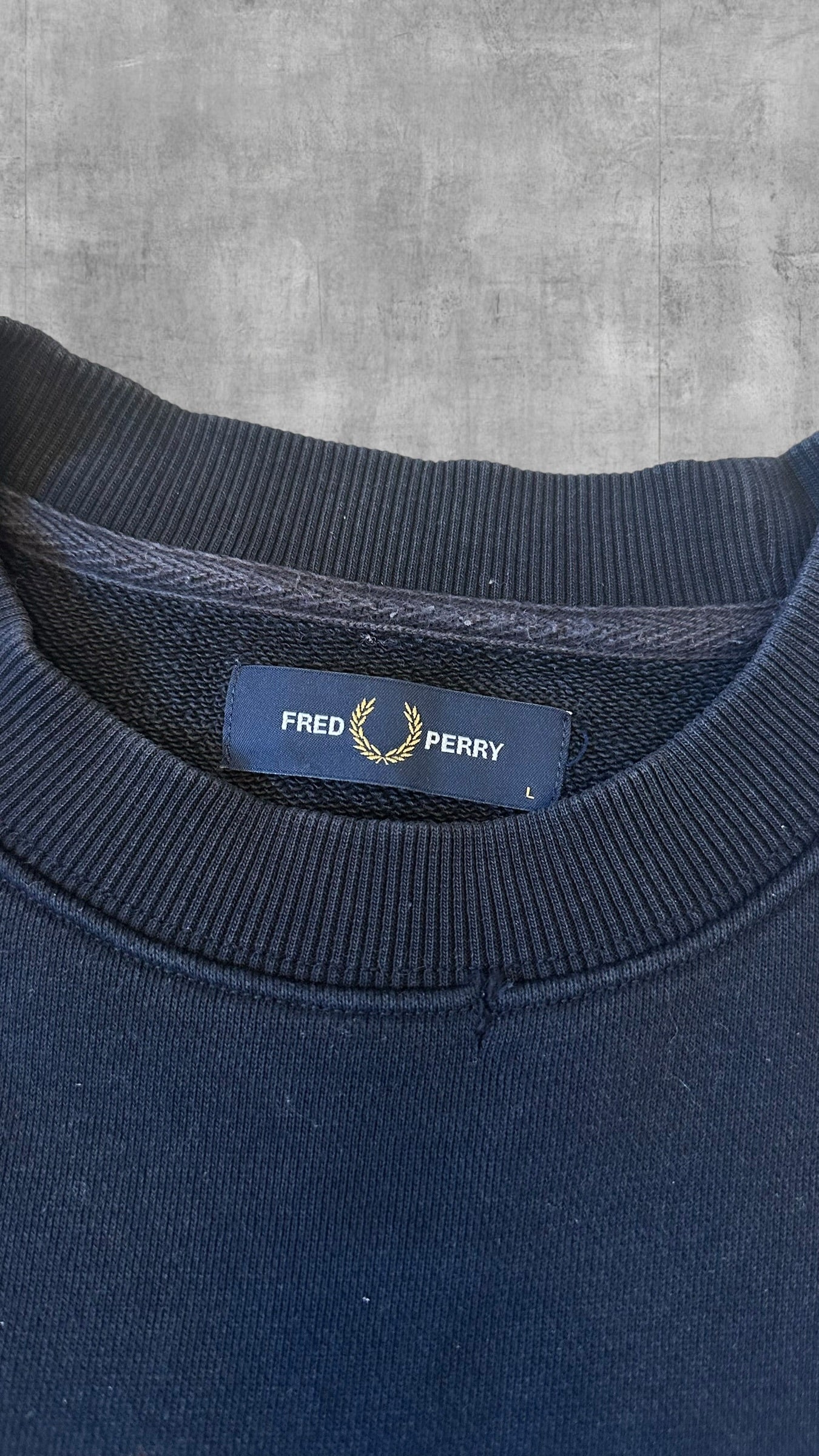 Fred Perry Sweatshirt Schwarz L