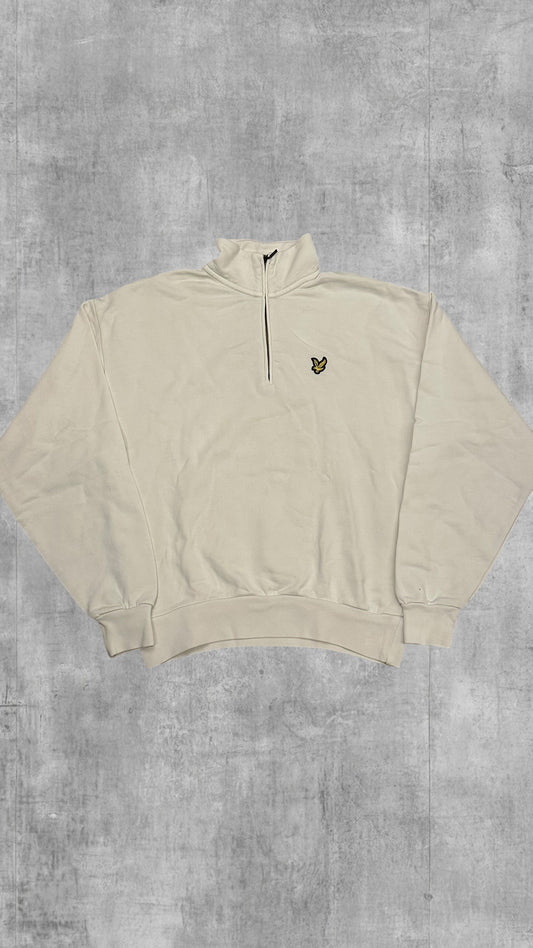 Lyle & Scott Half Zip Pullover Weiß Frauengröße S