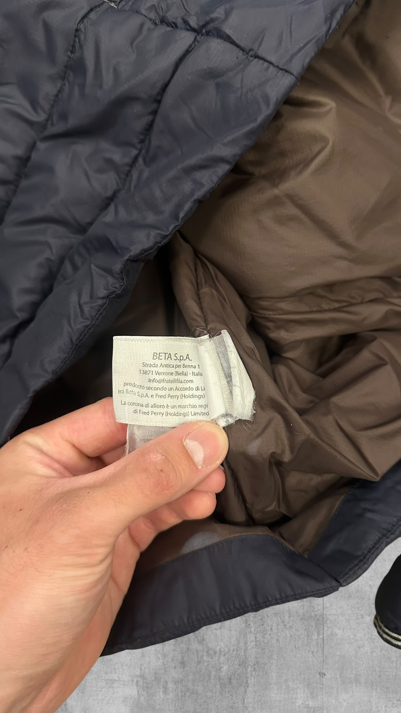Fred Perry Übergangsjacke Daunenjacke Navy Blau M