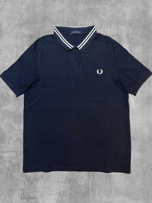 Fred Perry Polo Shirt Schwarzblau Weiß M