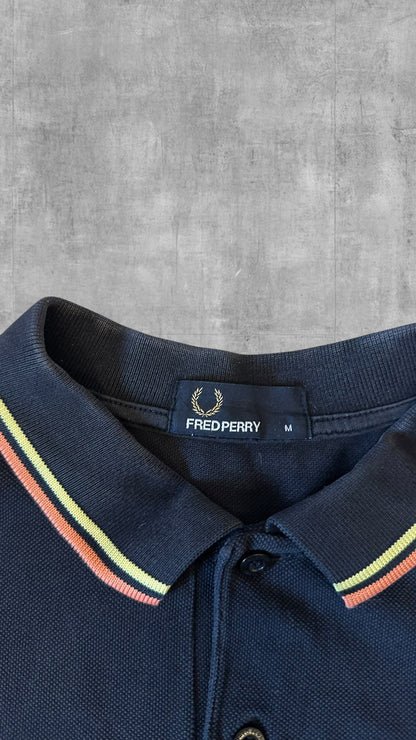 Fred Perry Polo Shirt Schwarz Orange M