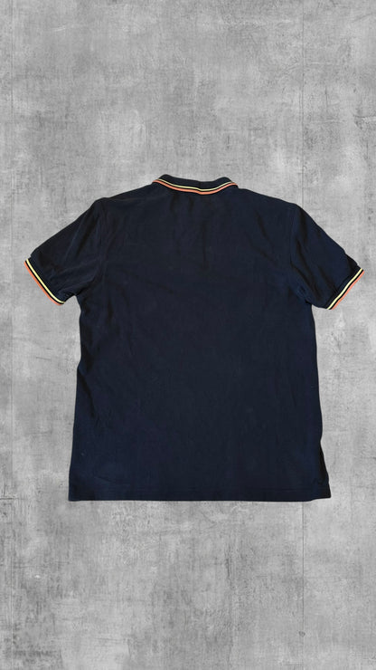 Fred Perry Polo Shirt Schwarz Orange M