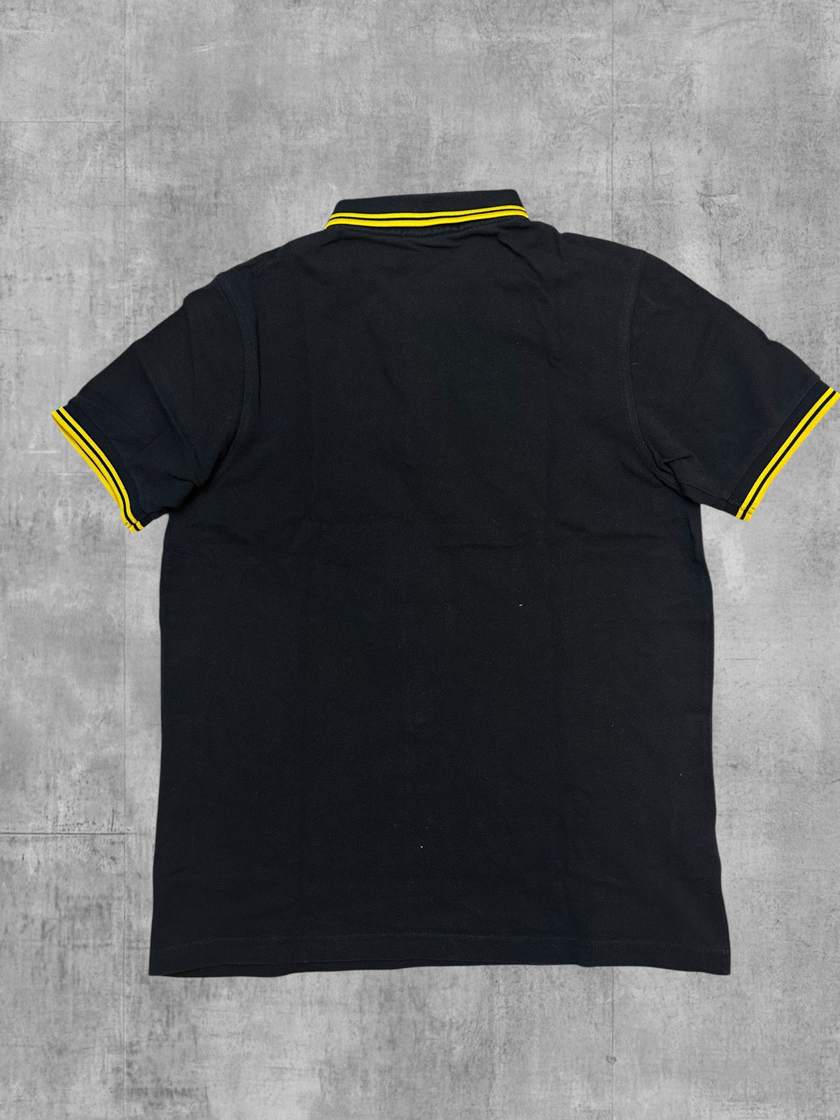 Fred Perry Polo Shirt Schwarz Gelb M Slim Fit