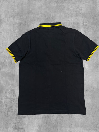 Fred Perry Polo Shirt Schwarz Gelb M Slim Fit