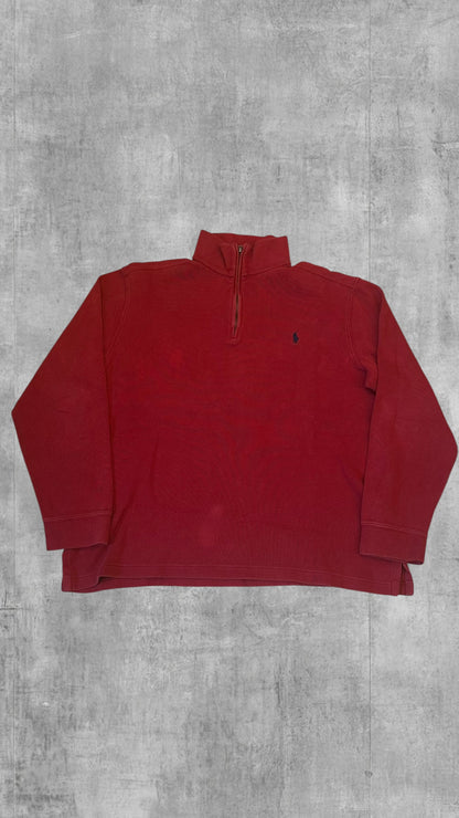 Ralph Lauren Half Zip Rollkragenpullover rot L