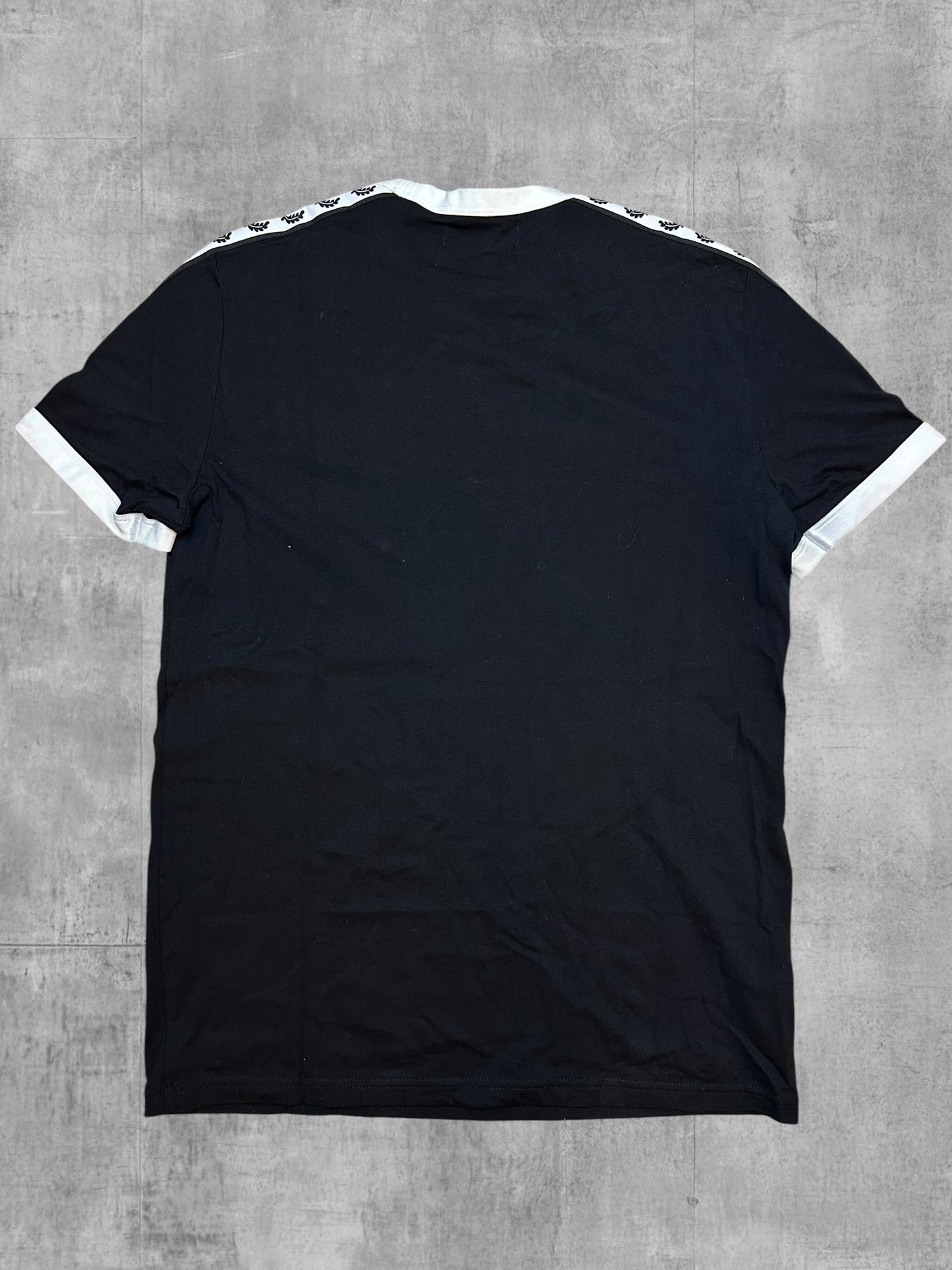 Fred Perry T-shirt Taped Schwarz Weiß S
