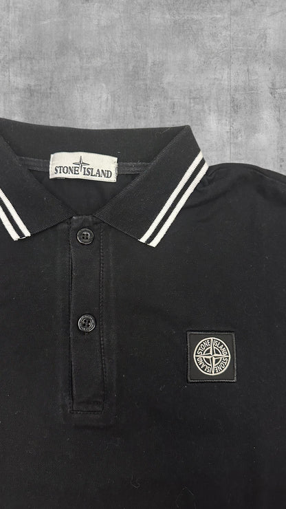 Stone Island Polo Shirt Schwarz Weiß M