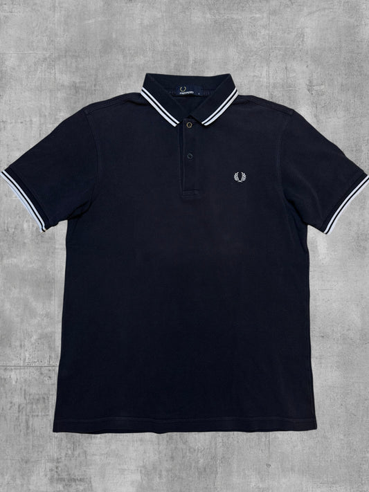 Fred Perry Polo Shirt Black White S