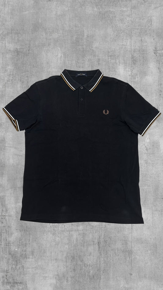 Fred Perry Polo Shirt Schwarz Bronze L