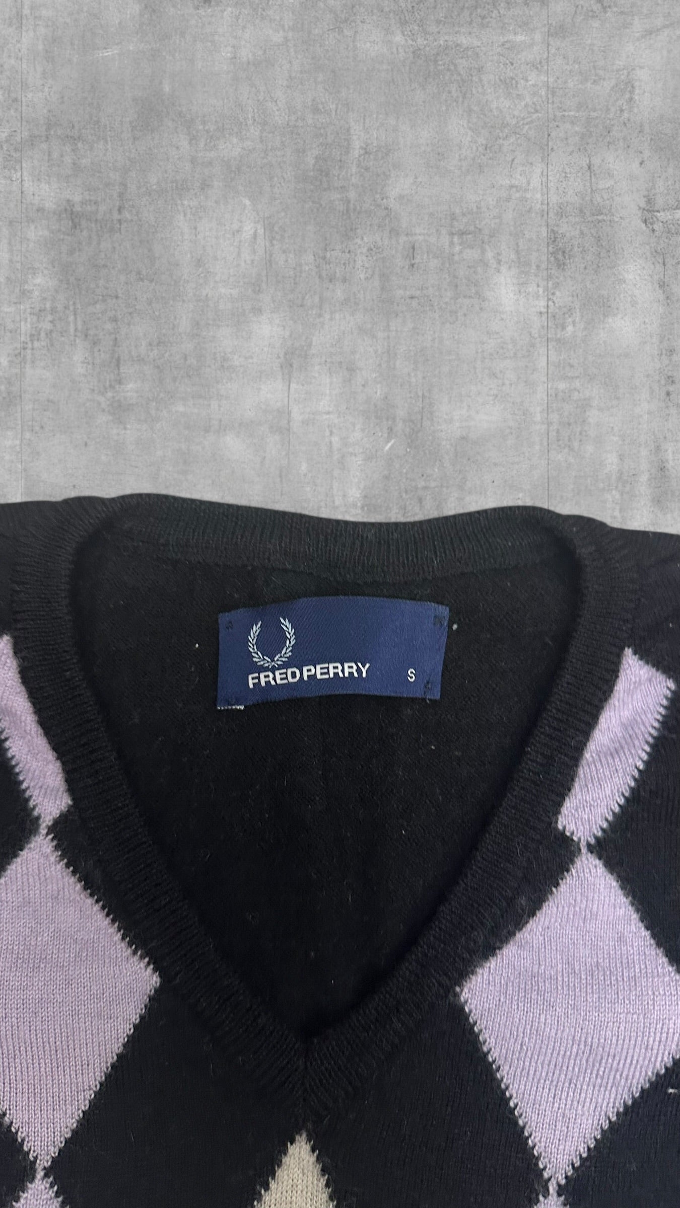Fred Perry Sweatshirt Schwarz Lila S
