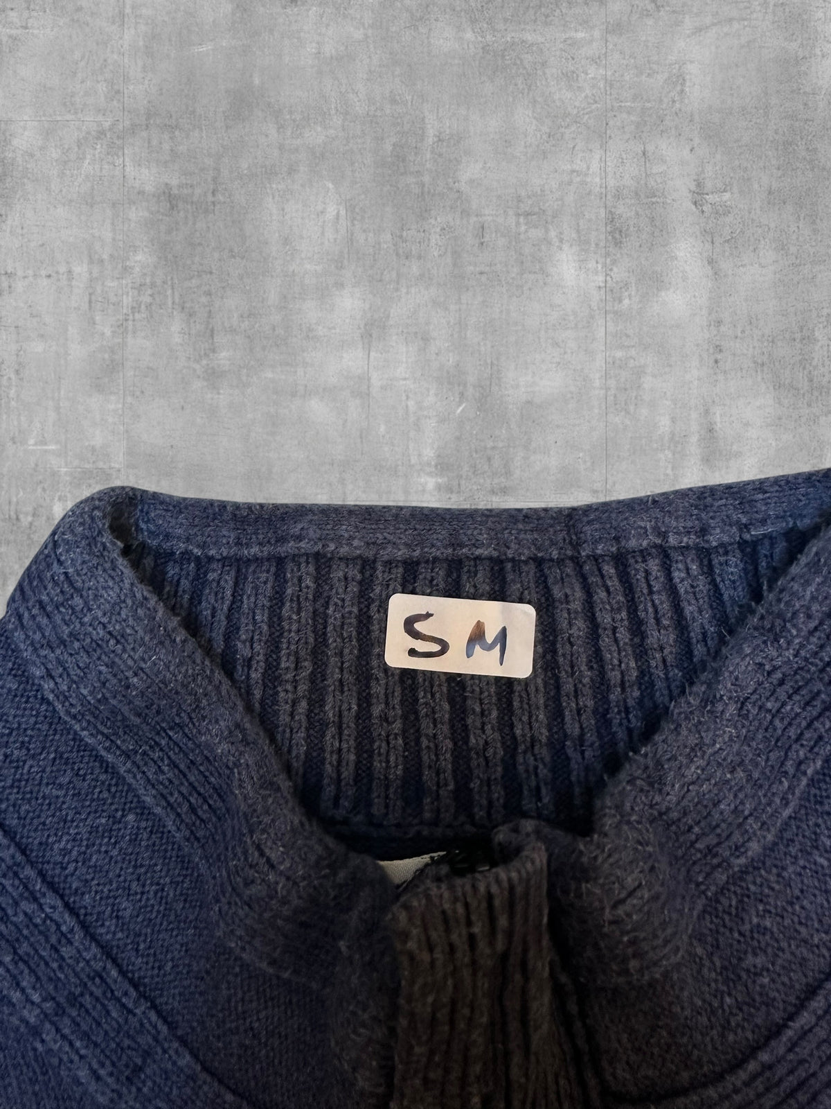 Stone Island Quarter Zip Pullover Navy Blau S - M
