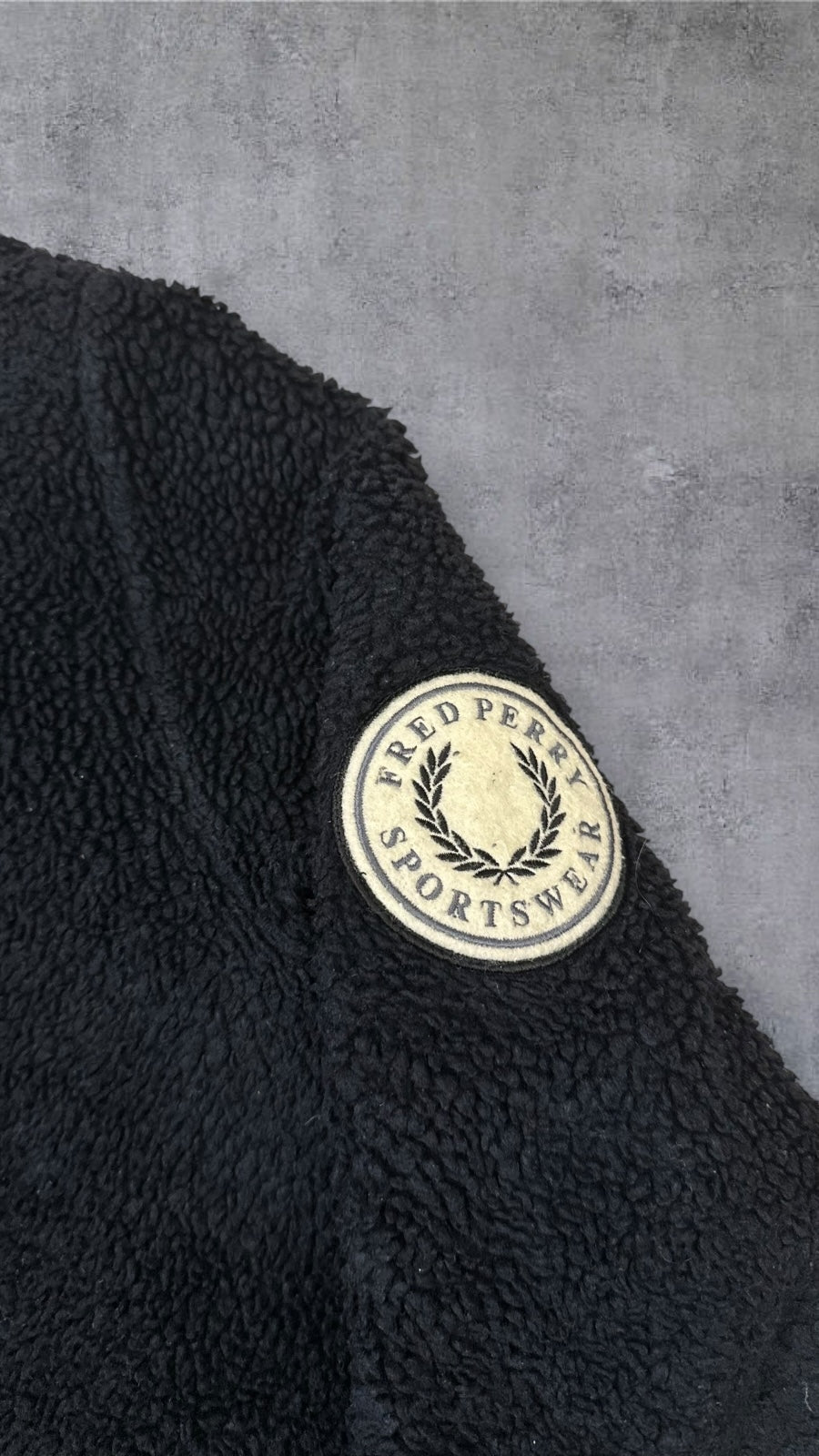 Fred Perry Teddy Jacke Winterjacke Schwarz M