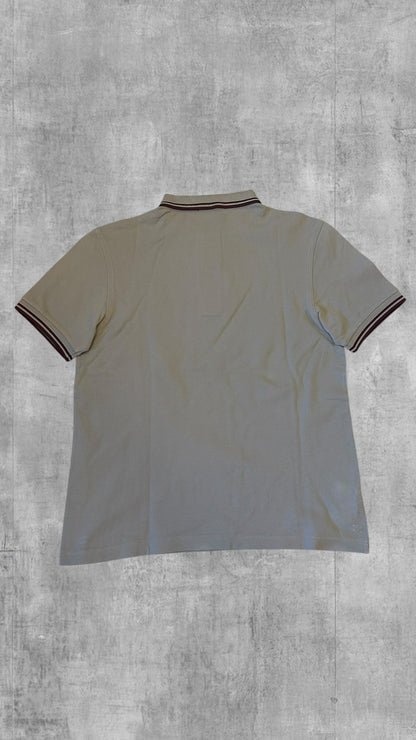 Fred Perry Polo Hemd Shirt Grau Beige M