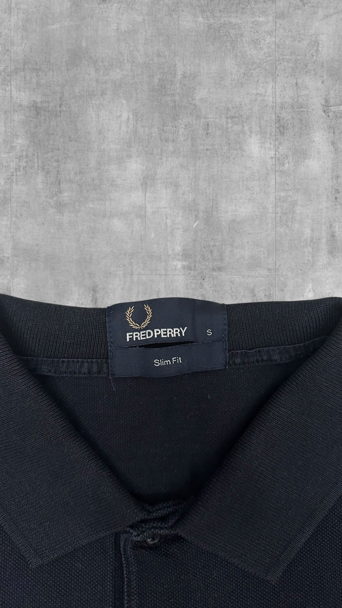 Fred Perry Polo Shirt Schwarz S Slim Fit
