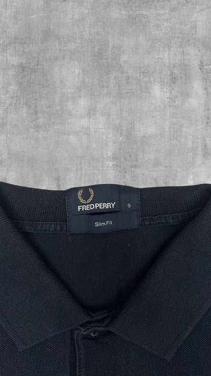 Fred Perry Polo Shirt Schwarz S Slim Fit