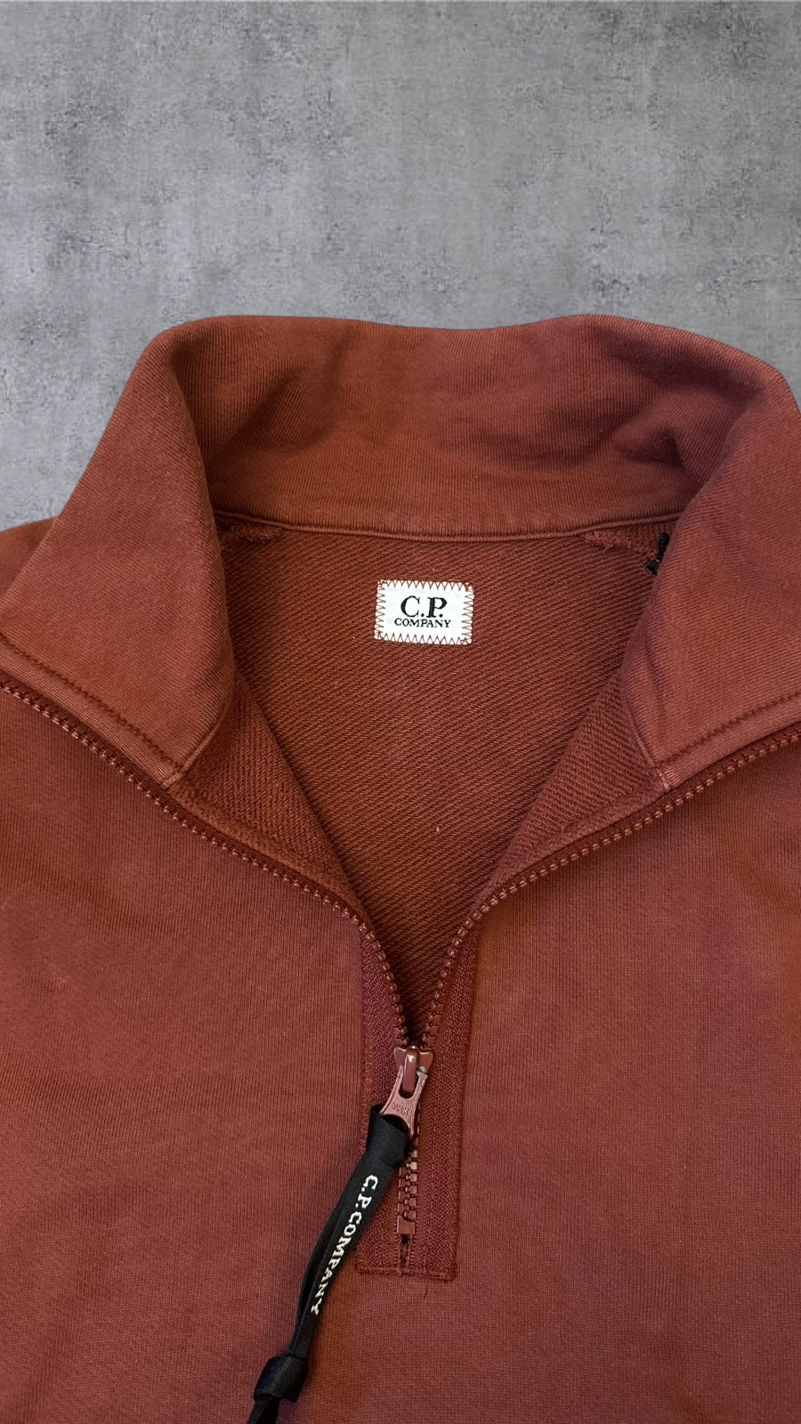 C.P. Company Half Zip Sweatshirt Rostrot L
